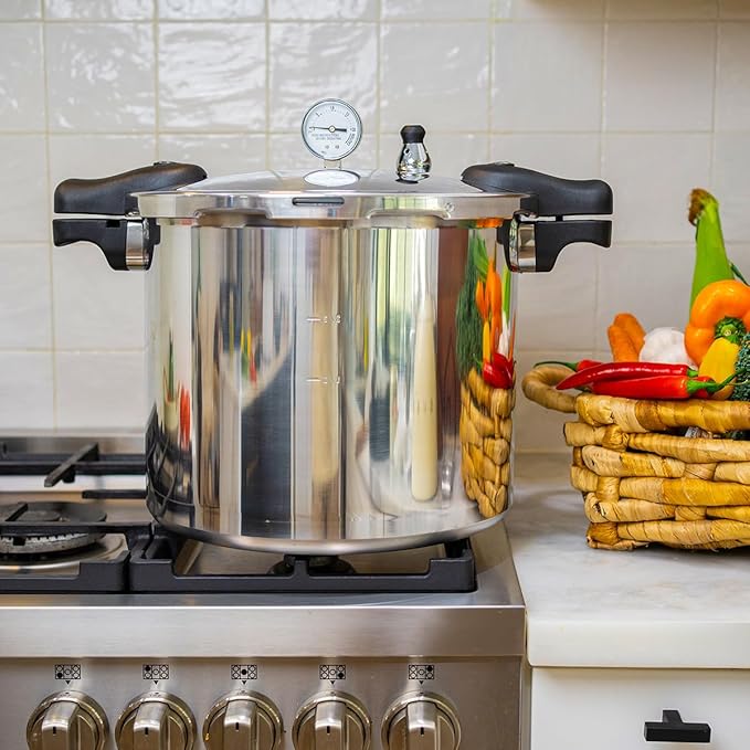 Barton Pressure Canner Release Valve Aluminum Canning Pot Cooker Pot Stove Top Instant Fast Cooking Pot Stewing Locking System (23.3 Quarts)