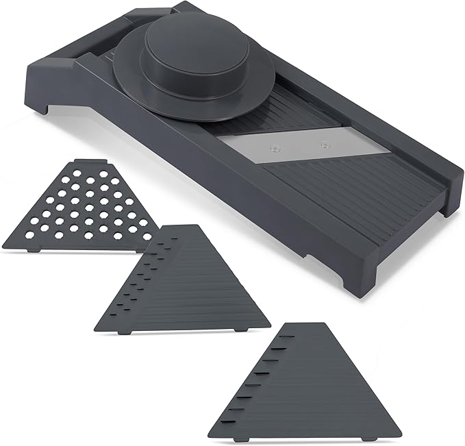 Culinare Multi-Blade Mandoline Slicer, Vegetable, Cheese Chopper and Grater, 4 Interchangeable Blades, Safety Guard, Non-Slip Base