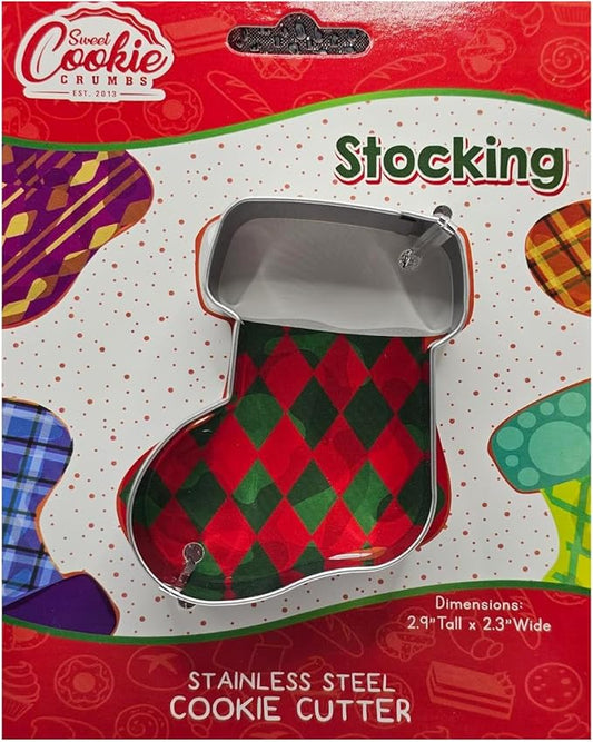 Christmas Stocking Cookie Cutter, Premium Food-Grade Stainless Steel, Dishwasher Safe