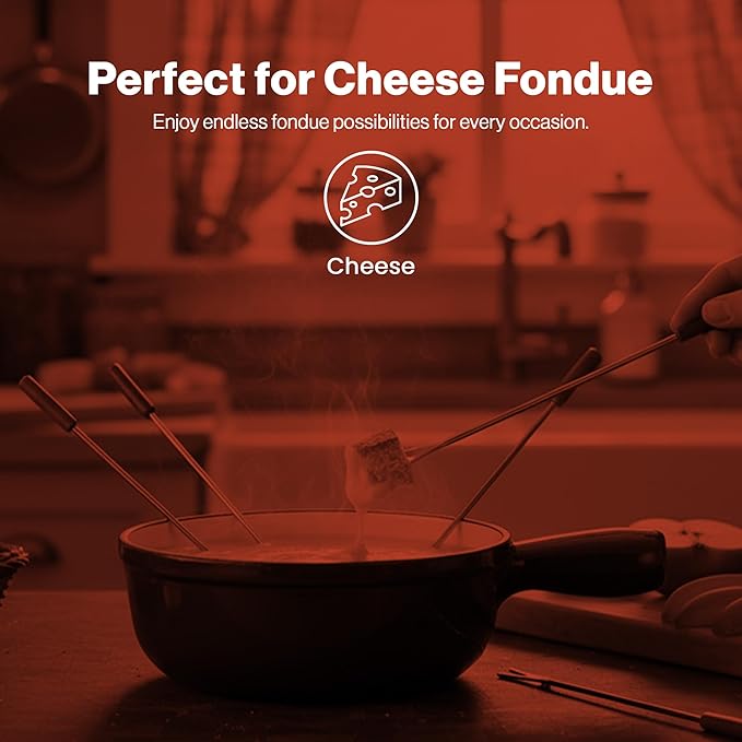 Swissmar Lugano Cast Iron Cheese Fondue Pot Replacement, 1.4 QT / 1.3 L – Compatible with Swissmar Lugano Fondue Sets – Ideal for Melting Cheese, Chocolate, & Caramel – Matte Black