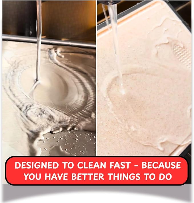 Titanium Cutting Board for Kitchen with Knife Sharpner, Stainless Steel Large Size 14’’×9.6’’ Double Sided Food Grade, Pure Titanium and Wheat Straw PP, Easy to Clean, Anti Slip