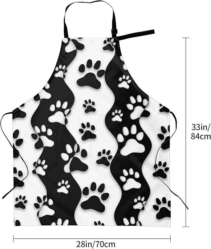 Apron with Pockets Aprons for Women Men Kitchen Chef Apron for Cooking Gardening Server Waitress Painting
