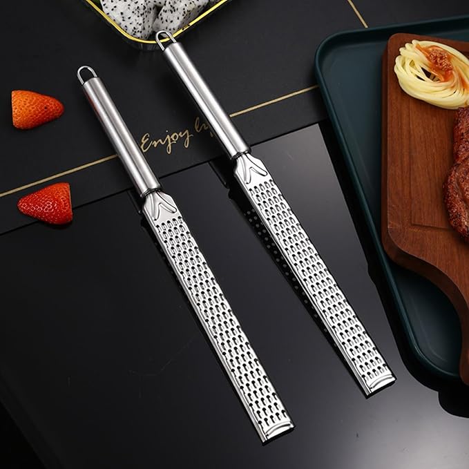 Kitchen Professional Cheese Grater Stainless Steel Rust-Proof Metal Lemon Zester Grater With Handle Handheld Grater Lemon Zester Tool