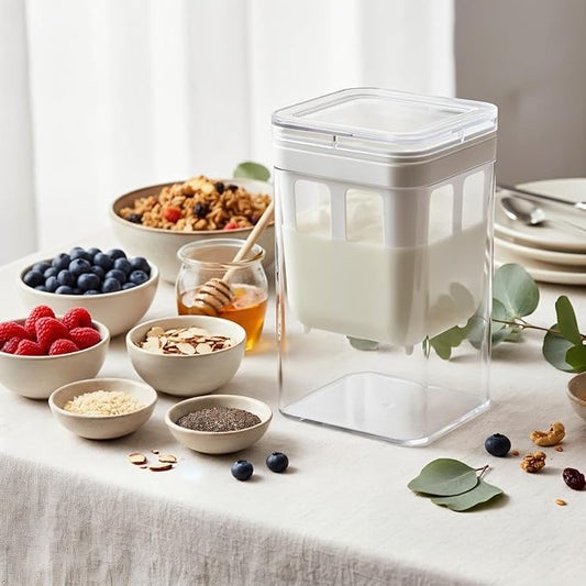 Greek Yogurt Strainer - 1.16 Quart Ultra Fine Mesh Filter (White)