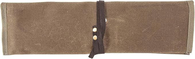 Double Knife Roll for Chefs,Waxed Canvas Vertical Knife Storage Case,Travel Carry-On Roll Bag,Rectangular Protector Sheath Pouch Organizer for Chef Kitchen Cutlery Knives Accessories,Cooking Tool