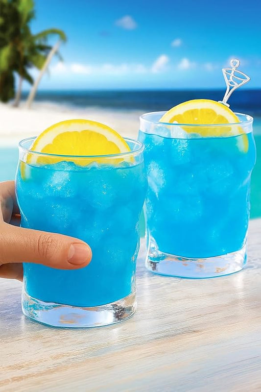 4 Pack Tumbler Iced Tea Glasses – 16 oz Clear Drinking Whiskey Glasses for Water, Juice, and Cocktails – Glass Cups for Everyday Use & Cocktail Parties – Dishwasher Safe
