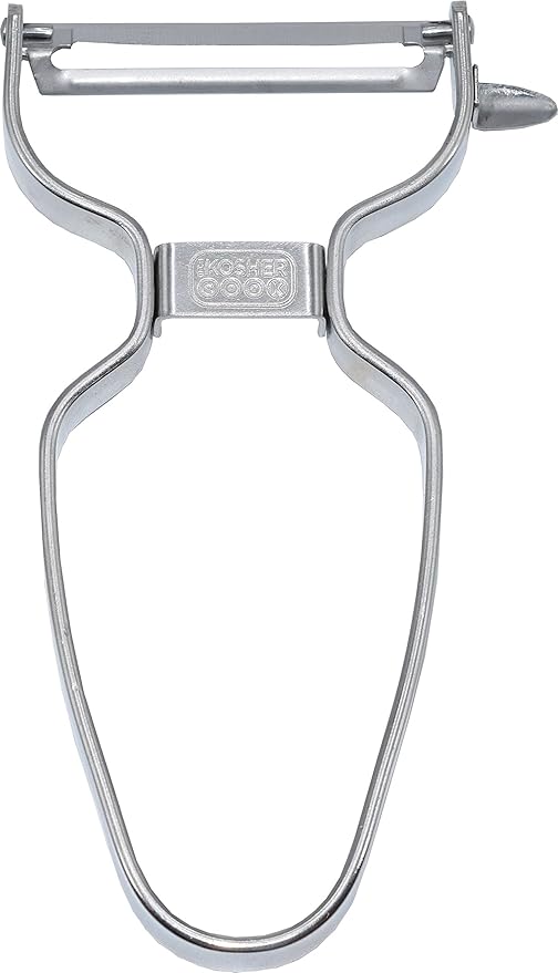 Y Vegetable Peeler - Heavy Duty, Ultra Sharp Carbon Steel Swiss Blade, Ergonomic Stainless Steel Handle - Color Coded Kitchen Tools by The Kosher Cook