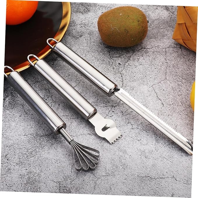 PRETYZOOM 3pcs Multifunctional Fruit Peeler Lemon Zester Cheese Grater Steel Kitchen Gadgets for Cook
