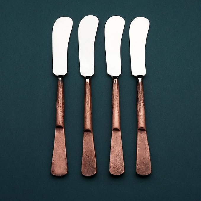INOX artisans Celia Butter Knife/Cheese Spreader 4 Pc. Set