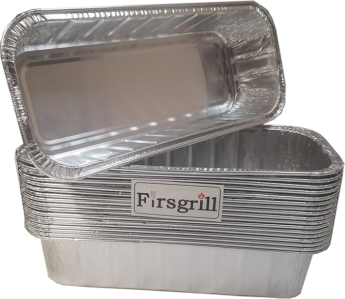 Firsgrill (18-Pack) Compatible for Weber Model 6498 & 6417 drip pan Liner Aluminum BBQ 11" L*5" W*2.5" D Drip Pans Grill Grease Trays Foil Pan Smoke Fire and Summit Grills