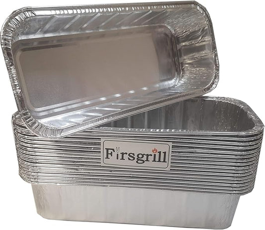 Firsgrill (18-Pack) Compatible for Weber Model 6498 & 6417 drip pan Liner Aluminum BBQ 11" L*5" W*2.5" D Drip Pans Grill Grease Trays Foil Pan Smoke Fire and Summit Grills