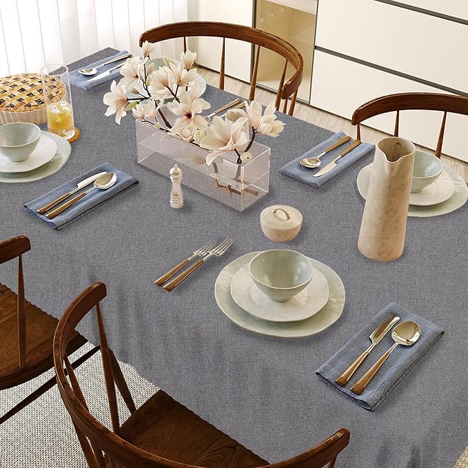 HX&OD Rectangular Tablecloth Cationic Fabric Waterproof Stain Resistant Wrinkle-Resistant for Home/Decoration/Party/Buffet/Wedding/Dining Room/Camping