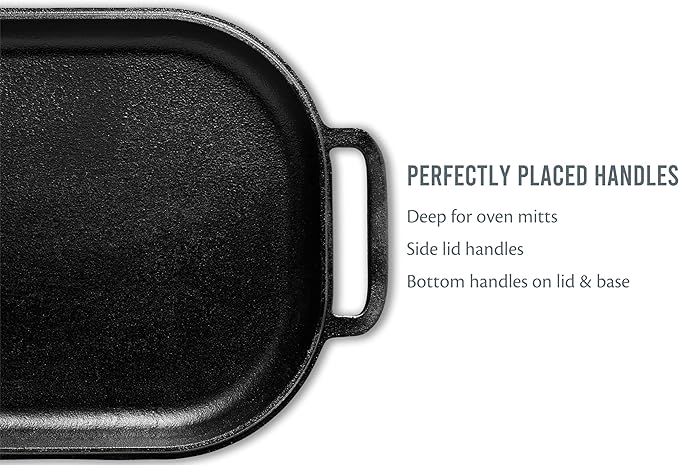 Challenger Bread Pan Cast Iron Loaf Pan with Lid for Homemade Breadmaking Sealed Bread Cloche Inverted Dutch Oven Set for Baking - Made In The USA