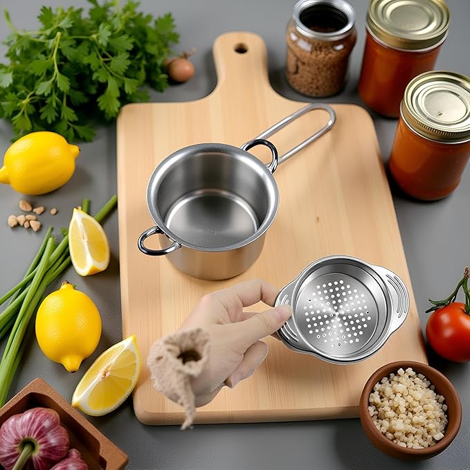 Silver Stainless Steel Food Can Strainer Sieve Metal Tuna Press Filter Canning Lid Colander Oil Drainer Kitchen Tools for Beans Vegetables