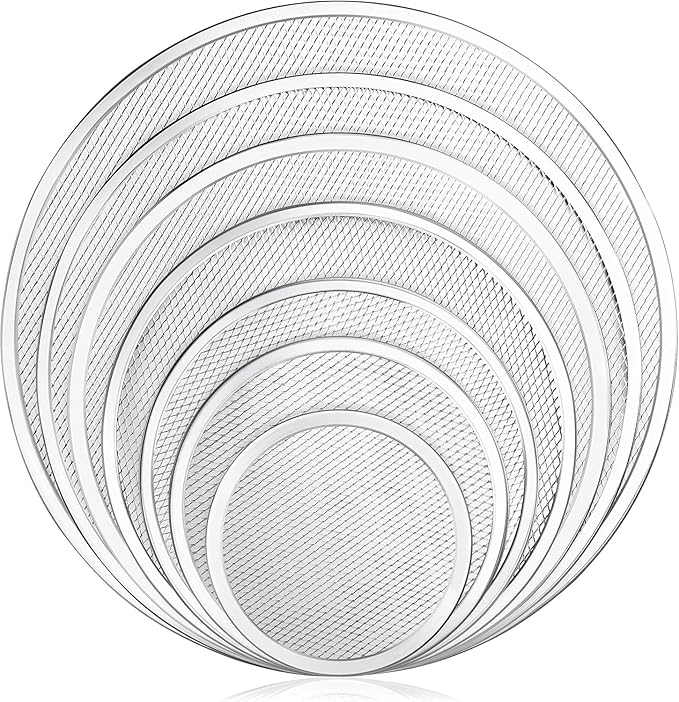 Fonteme 20-inch Aluminum Pizza Screen | Commercial Grade Pizza/Baking Screen for Oven | Pizza Baking Tray for Home And Restaurant | Round, Aluminum, 20-inch [1PK]