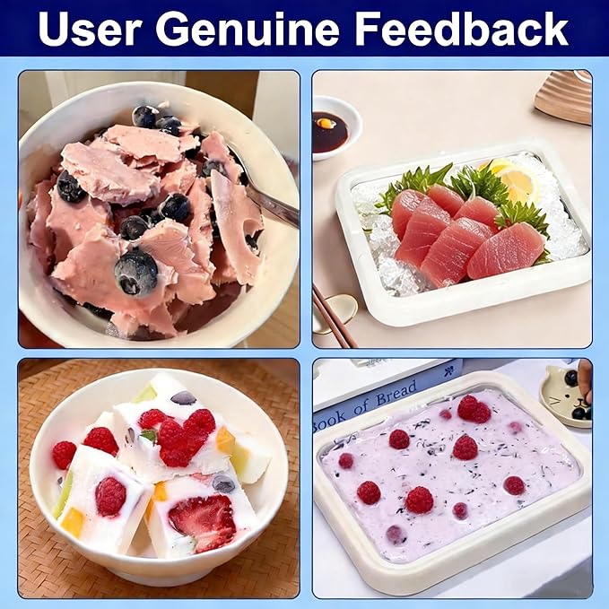 Rolled Ice Cream Maker, Portable Instant Rolled Ice Cream Tray with Dual Scrapers, DIY Rolled Ice Cream Homemade Italian Ice Cream, Sorbet, Frozen Yogurt tray (Pink)