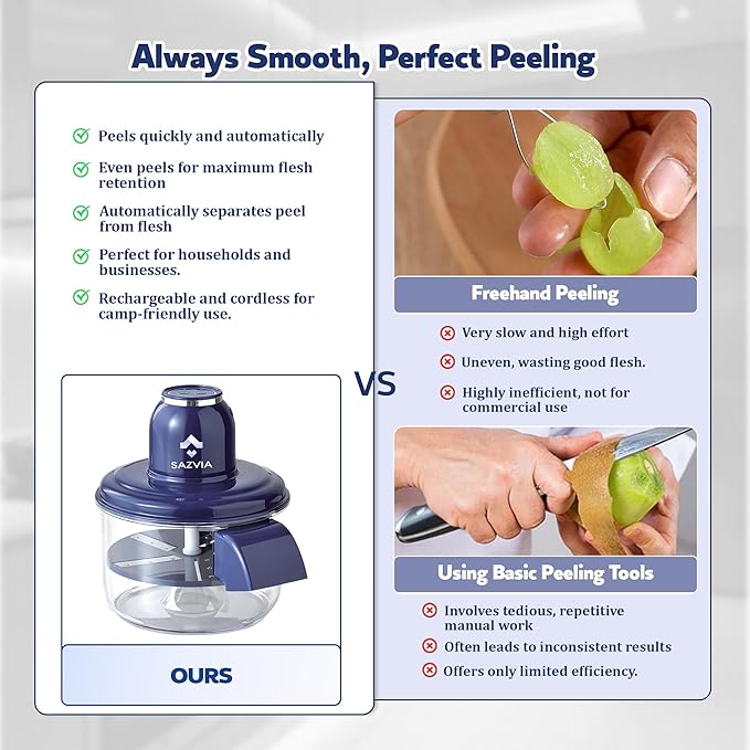 Automatic Grape Peeler Machine, Electric Garlic & Cherry Tomato Peeler Skin Remover Tool for Small Fruits
