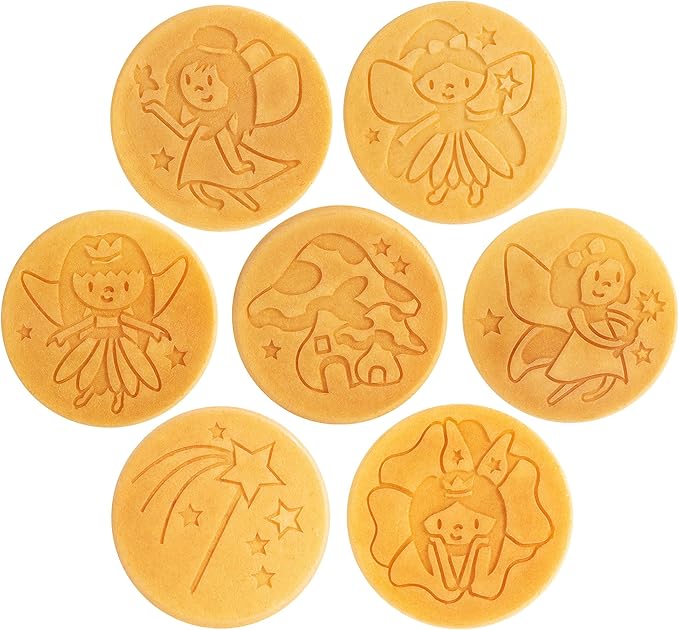 Fairy Friends Mini Pancake Pan - Make 7 Unique Flapjacks- Nonstick Griddle for Breakfast Princess Magic & Quick Easy Cleanup- Adorable and Bite Sized, Easter Basket Stuffer Gift for Kids, Girls & Boys