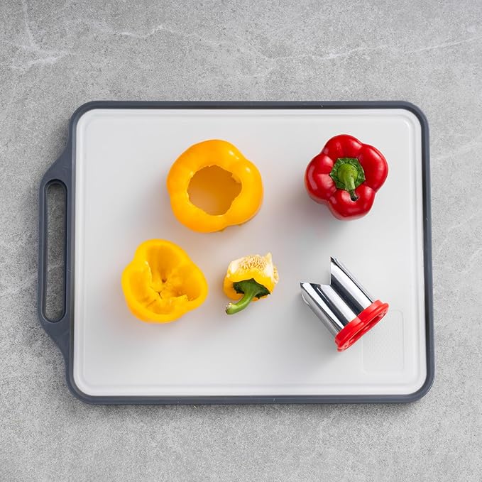 Pepper Seed Corer Remover, Upgrade 2 in 1 Bell Pepper Cutter Quickly Cutting and Deseeding Bell Pepper Corer Tool for Vegetables Kitchen Gadget