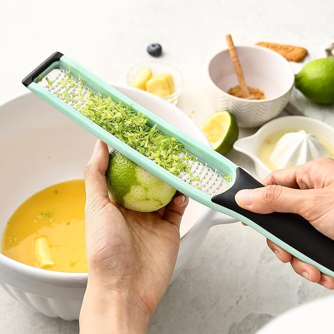 Spring Chef Stainless Steel Premium Swivel Peeler & Handheld Zester/Fine Grater - 2 Product Bundle - Mint