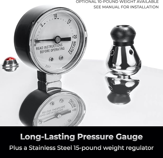 THE TANKER by Denali Canning - 23 Quart Beginner Friendly Pressure Canner & Cooker | Induction Compatible | Pressure Gauge, 15lb & 10lb Weights | Aluminum & Stainless Steel Parts | USA Company