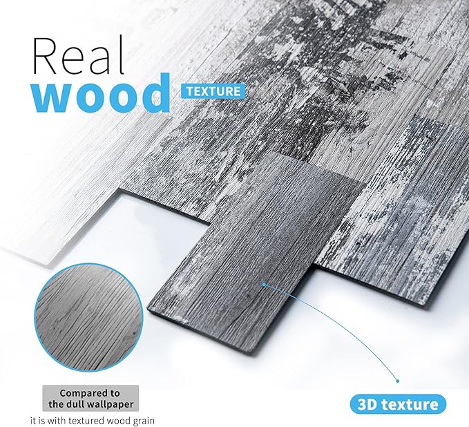 Art3d 10-Sheet Peel and Stick Backsplash PVC Wall Tile, Stickon Tile for Kitchen Backplash, Bathroom Vanities, Fireplace Decor, Laundry Table, Stair Decals in Light Rustic, Plastic-Sheets