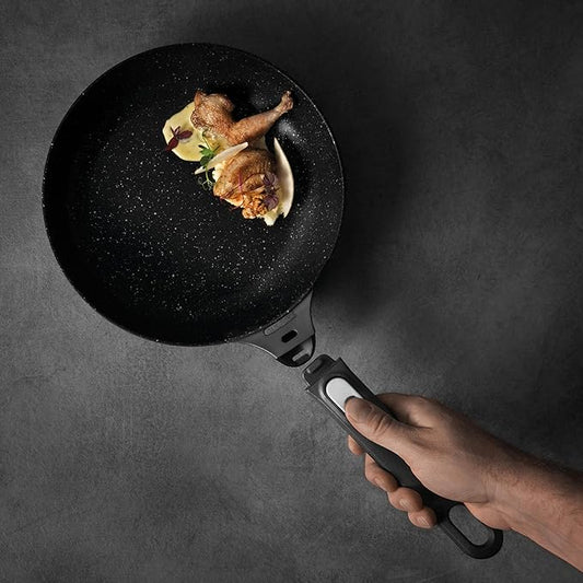 BergHOFF GEM Non-stick 3Pc Fry Pan Set, Stay-cool, Detachable Handle, Ferno-Green, Non-Toxic Coating, Induction Cooktop Ready