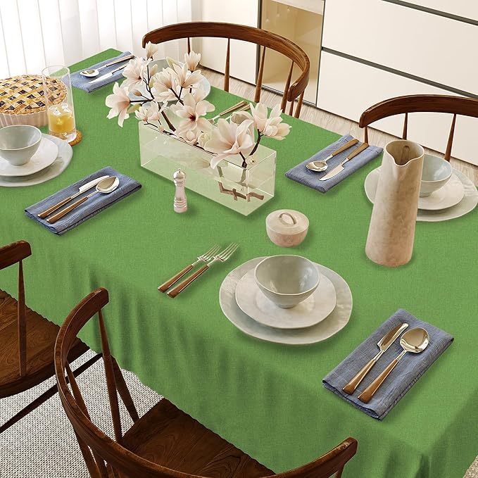 HX&OD Rectangular Tablecloth Cationic Fabric Waterproof Stain Resistant Wrinkle-Resistant for Home/Decoration/Party/Buffet/Wedding/Dining Room/Camping