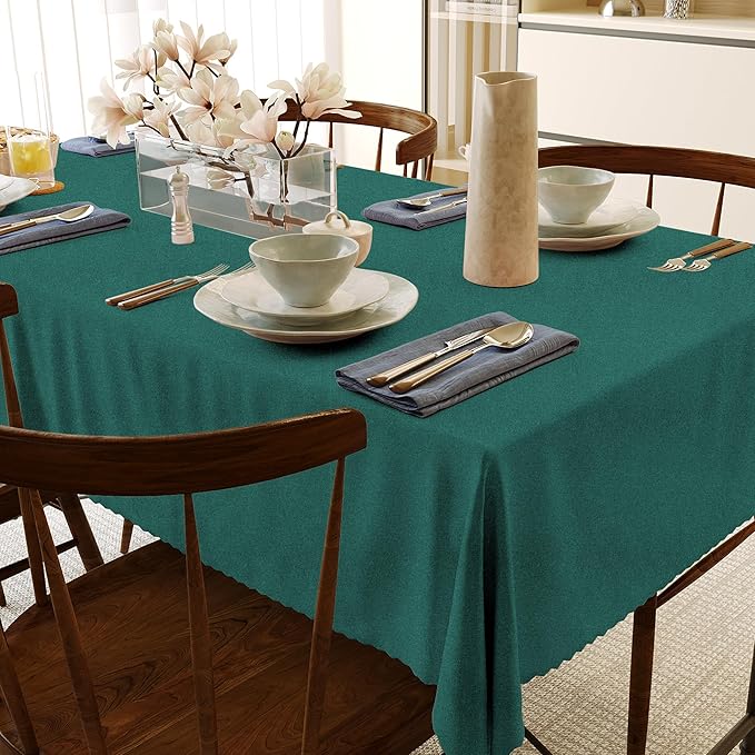 HX&OD Rectangular Tablecloth Cationic Fabric Waterproof Stain Resistant Wrinkle-Resistant for Home/Decoration/Party/Buffet/Wedding/Dining Room/Camping