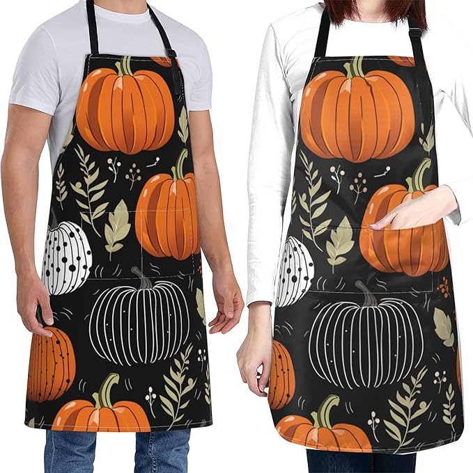 Apron with Pockets Aprons for Women Men Kitchen Chef Apron for Cooking Gardening Server Waitress Painting