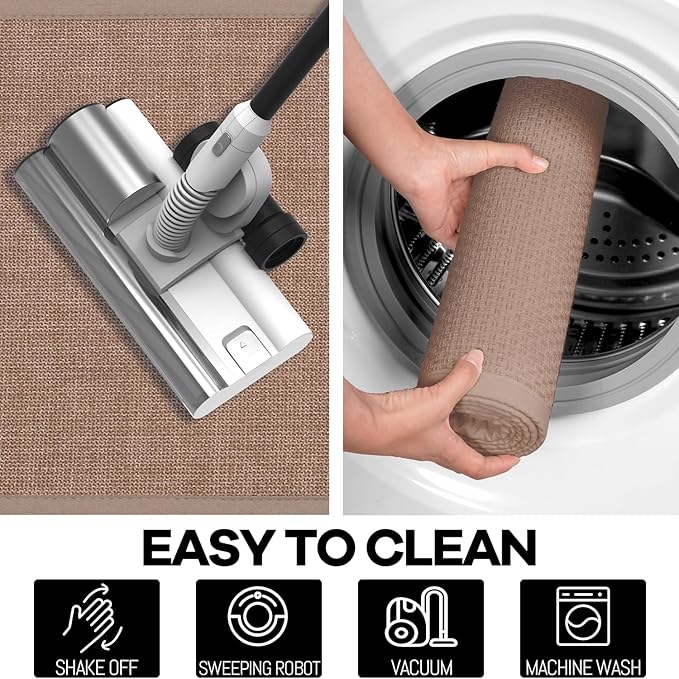 Kitchen Rug, Rubber Non Slip Kitchen Rugs Washable, Absorbent Runner Mat for Floor, Machine Washable Standing Mats for in Front of Sink, Door, Laundry, Entryway, Hallway (Camel, 30" × 17.3")
