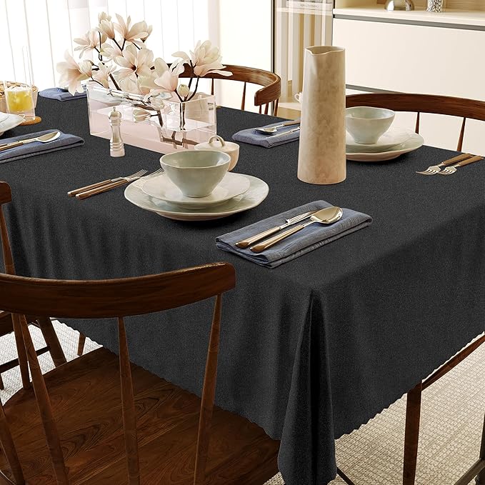 HX&OD Rectangular Tablecloth Cationic Fabric Waterproof Stain Resistant Wrinkle-Resistant for Home/Decoration/Party/Buffet/Wedding/Dining Room/Camping