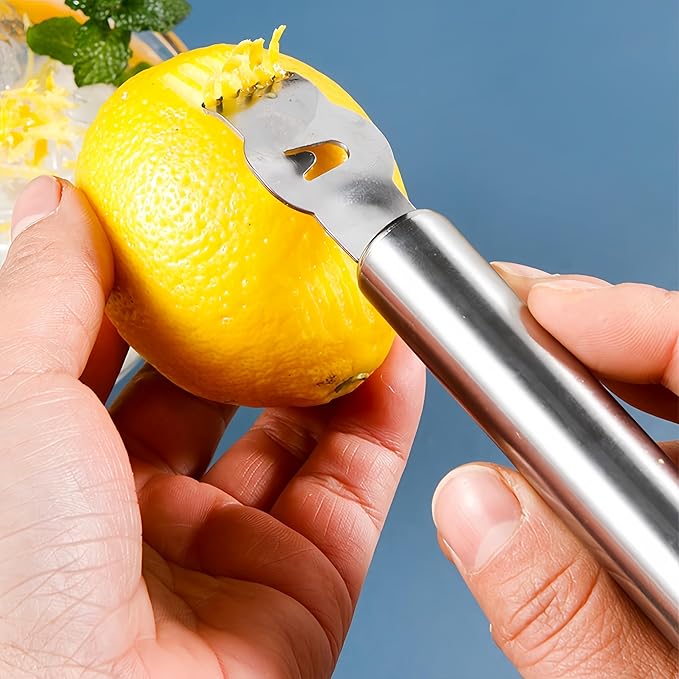 Stainless Steel Lemon Zester Grater, Lemon Zester Tool, Citrus Zester Grater, Zester Tool for Orange Citrus Peeler