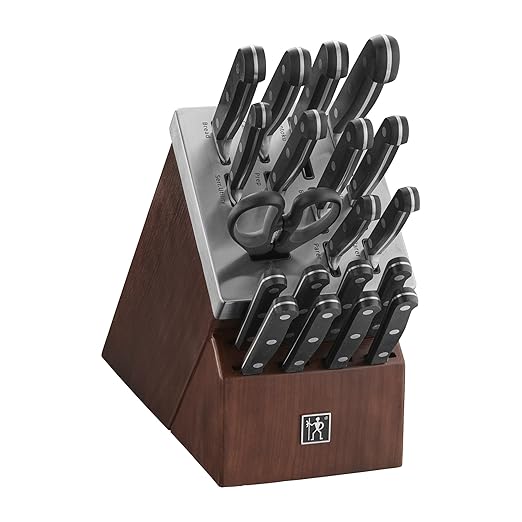 HENCKELS Classic Razor-Sharp 20-Piece Self-Sharpening Knife Set, Chef Knife, Bread Knife German Engineered Informed by 100+ Years of Mastery
