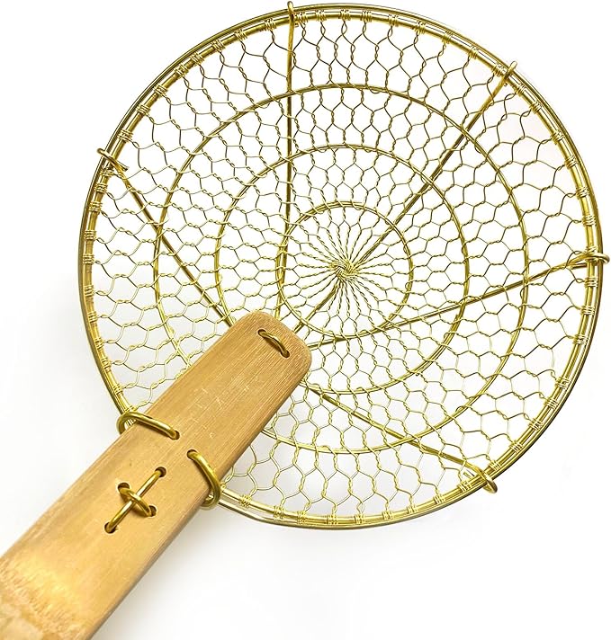 5" Round Brass Spider Strainer Sunrise Kitchen Supply