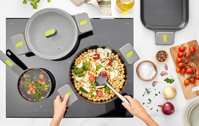 BRA Life 18 cm Cast Aluminium Frying Pan, 100% Recycled Ceramic, Non-Stick Coating, PFOA Free, PTFE Free, Suitable for All Hobs and Induction