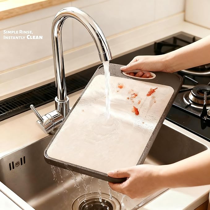 Stainless Steel Cutting Board for Kitchen,Double Sided Metal Chopping Board, Large Size Non Toxic Chopping Board with Juice Groove,Dishwasher Safe(15.7"L x 10.6"W)