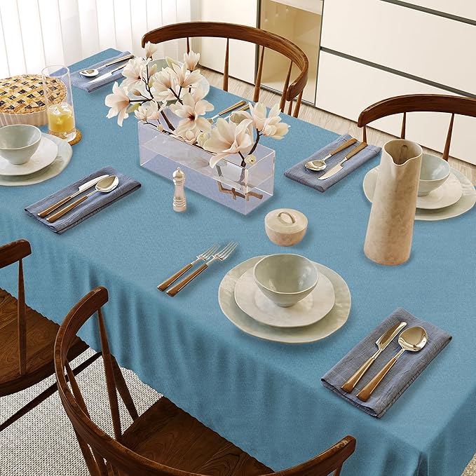 HX&OD Rectangular Tablecloth Cationic Fabric Waterproof Stain Resistant Wrinkle-Resistant for Home/Decoration/Party/Buffet/Wedding/Dining Room/Camping
