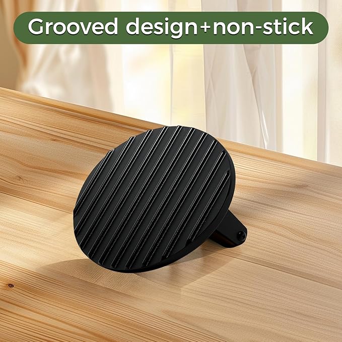 Cast Iron Smash Burger Press 7.1",Grill Bacon Meat Press Tool,Perfect for Blackstone, Camp Chef, Weber Grills & Indoor Griddles – BBQ & Cookout Must-Have (Grooved)
