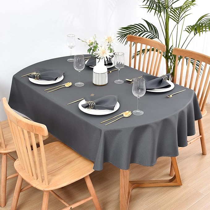 Wolkemer Set of 4 Grey Cloth Napkins 17 x 17 Inches Solid Washable Polyester Dinner Napkins with Hemmed Edges for Dinners Parties Weddings Banquets Events Table Decoration
