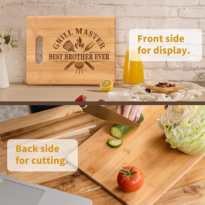 Gifts for Brother, Brother Christmas Gifts from Sister, Birthday Valentine Fathers Day Christmas Gifts for Brothers Adult - Best Brothers Ever Unique Engraved Cutting Board