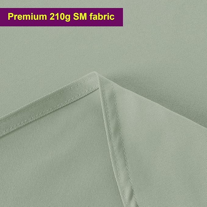 Obstal 210GSM Round Table Cloth, Water Resistance Microfiber Tablecloth, Decorative Fabric Circular Table Cover for Outdoor and Indoor Use (Sage Green, 60 Inch Diameter)