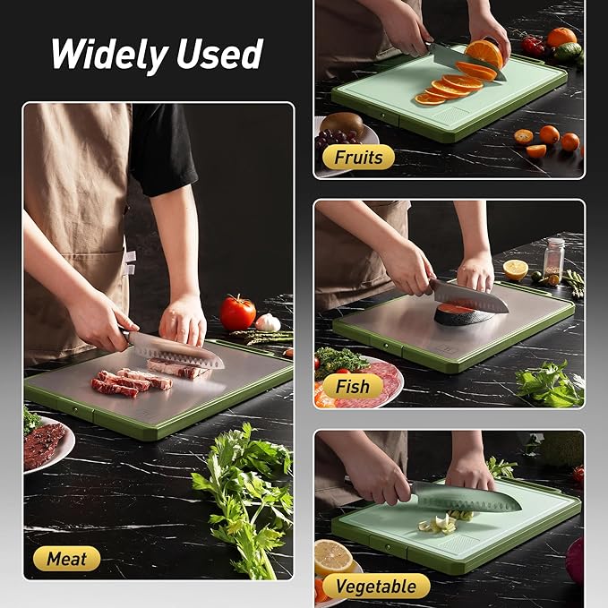 2 Packs Pure Titanium Cutting Boards for Kitchen Chopping Board Butcher Block 2 in 1 Titanium PP Great Grandma Christmas Xmas Birthday Gifts Ideas Grandmother Gigi Granny Nana Glamma