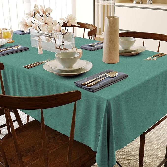 HX&OD Rectangular Tablecloth Cationic Fabric Waterproof Stain Resistant Wrinkle-Resistant for Home/Decoration/Party/Buffet/Wedding/Dining Room/Camping
