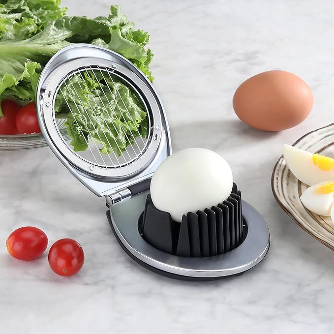 New Star Foodservice 42634 Heavy Duty Egg Slicer with 3 Slicing Styles (Hand Wash Only)