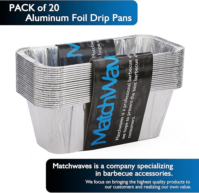Matchwaves 20 Pack Blackstone Grease Cup Liners, Grease Catcher Liner, Aluminum Foil Drip Pan for 28 and 36 inch Blackstone Griddle