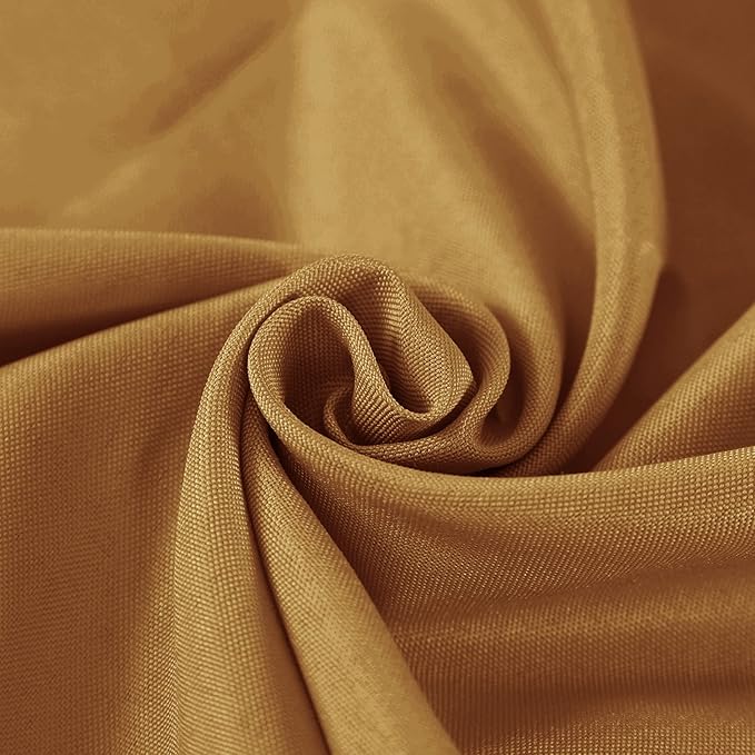 Fokitut 2 Pack Waterproof Square Tablecloth, 70x70 Inch, Stain Resistant and Wrinkle Polyester Table Cloth, Fabric Table Cover for Kitchen Dining, Wedding, Party, Holiday Dinner-Gold