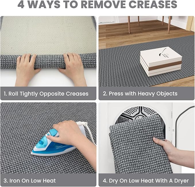 Braided Runner Rug 3x18 Ft Washable Runners for Hallways Non Slip Rubber Backed Kitchen Runners Cotton Long Entryway Runner Indoor, Woven Carpet for Hall Stair Entryway, Dark Grey/Grey
