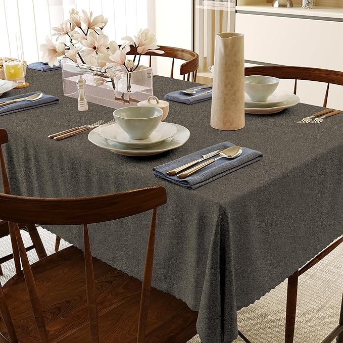 HX&OD Rectangular Tablecloth Cationic Fabric Waterproof Stain Resistant Wrinkle-Resistant for Home/Decoration/Party/Buffet/Wedding/Dining Room/Camping