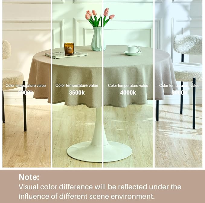 AUSSPVOCT Textured Linen 60 Inch Round Tablecloth Up to 48" Tables, Waterproof Spill-Proof Wipeable Round Table Cloth Wrinkle Free Circle Dining Tablecover for Birthday Farmhouse Spring Easter Decor